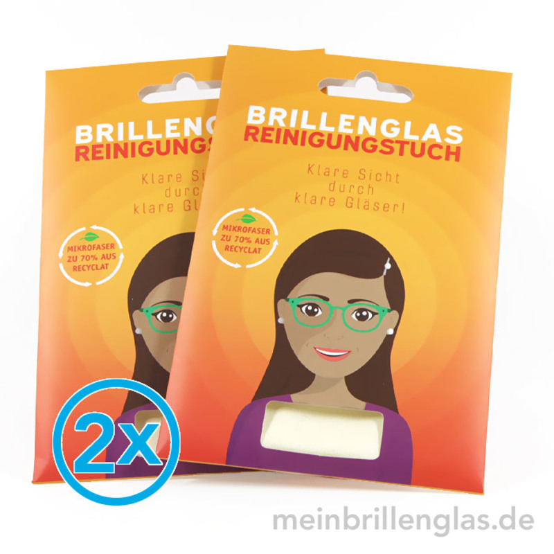 Brillenglas reinigungstuch 2er huelle