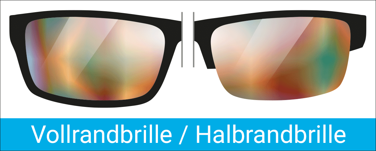 Verspiegelte Sonnengläser Vollrandbrille