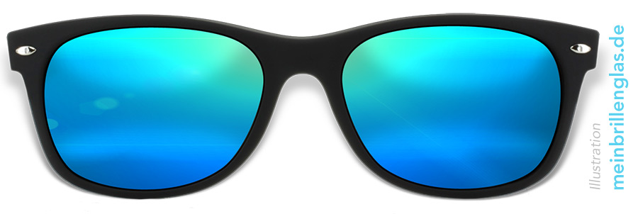 Verspiegelte Brille Blueflash